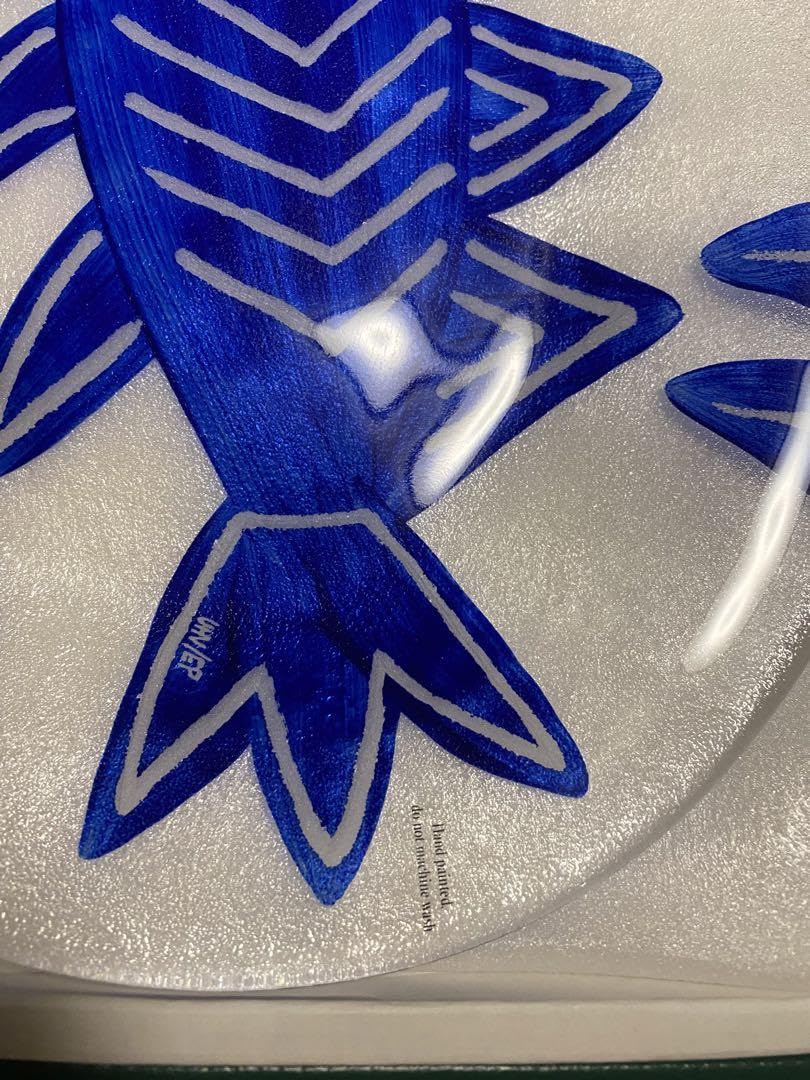 Amazon.co.jp: コスタボダ KOSTABODA ガラス大皿 魚 ブルー