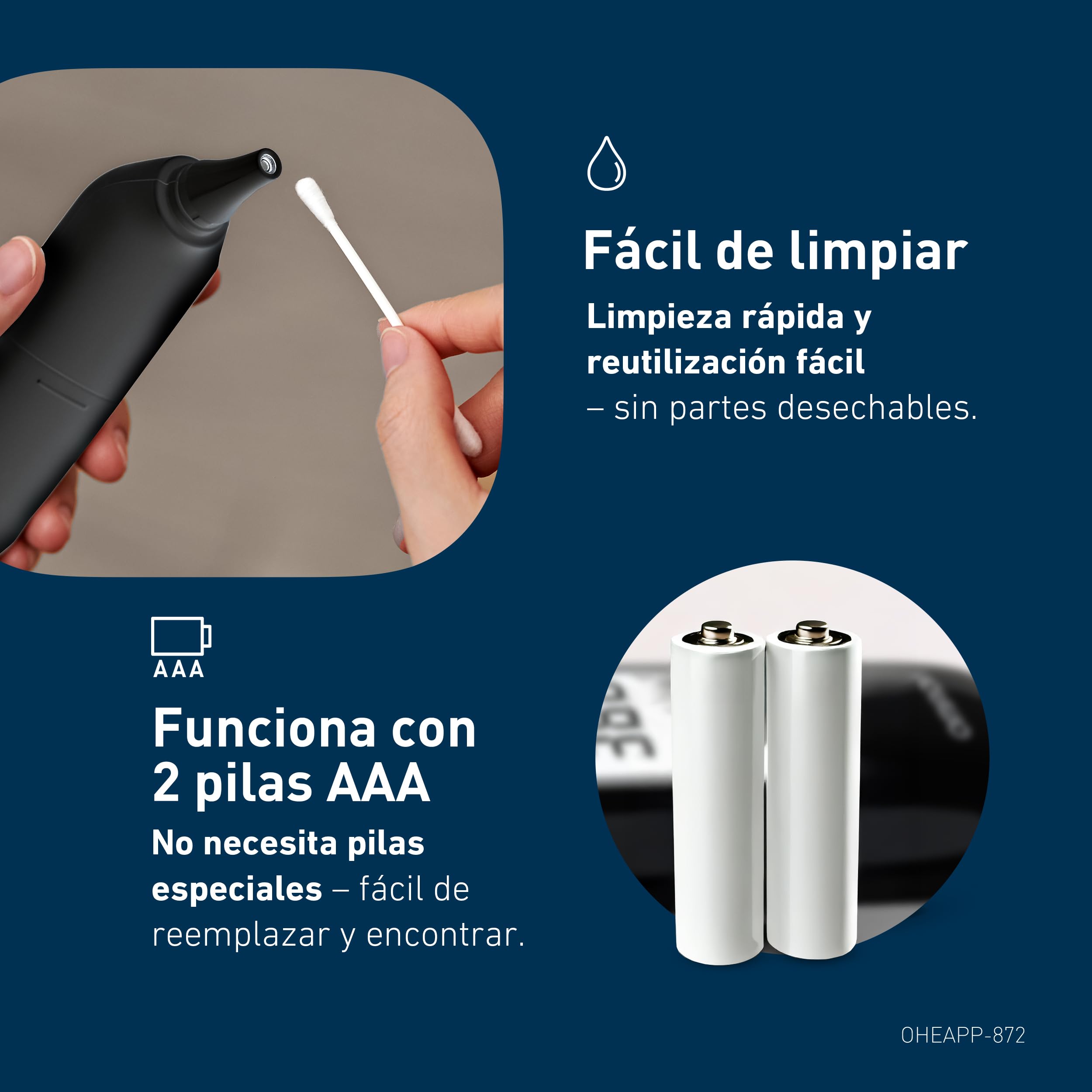 OMRON Gentle Temp 533 Termómetro digital – Termómetro oído bebé e infantil, termómetro infrarrojos sin cubiertas de sonda, medición 1 segundo, preciso, silencioso, memoria 30 lecturas, negro