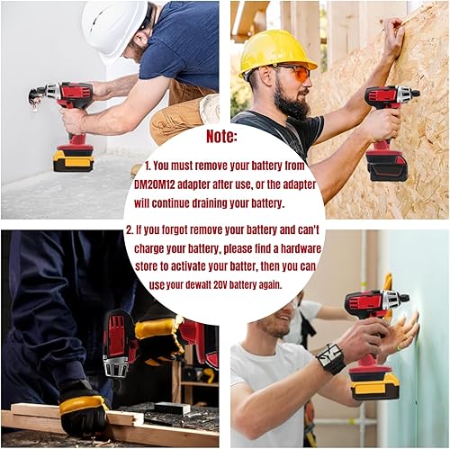 Miniatura 7 de EID Convertidor de batería Dewalt de 20 V a M12, para adaptador Milwaukee M18 a M12, conversión para batería Dewalt de 20 V 60 V y M18 de 18 V a M12