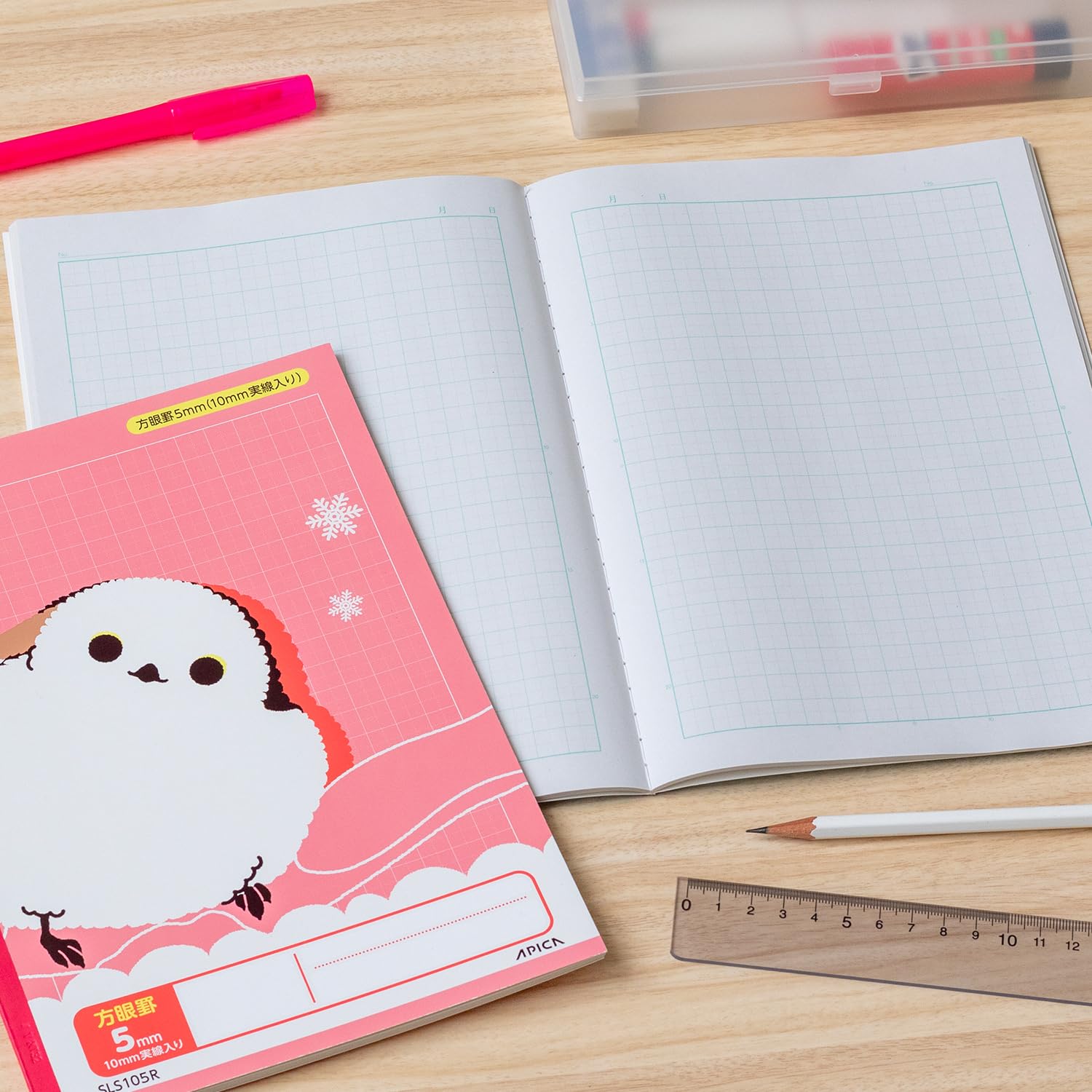 Amazon.co.jp: アピカ 学習帳 スクールキッズ かわいいイラストノート