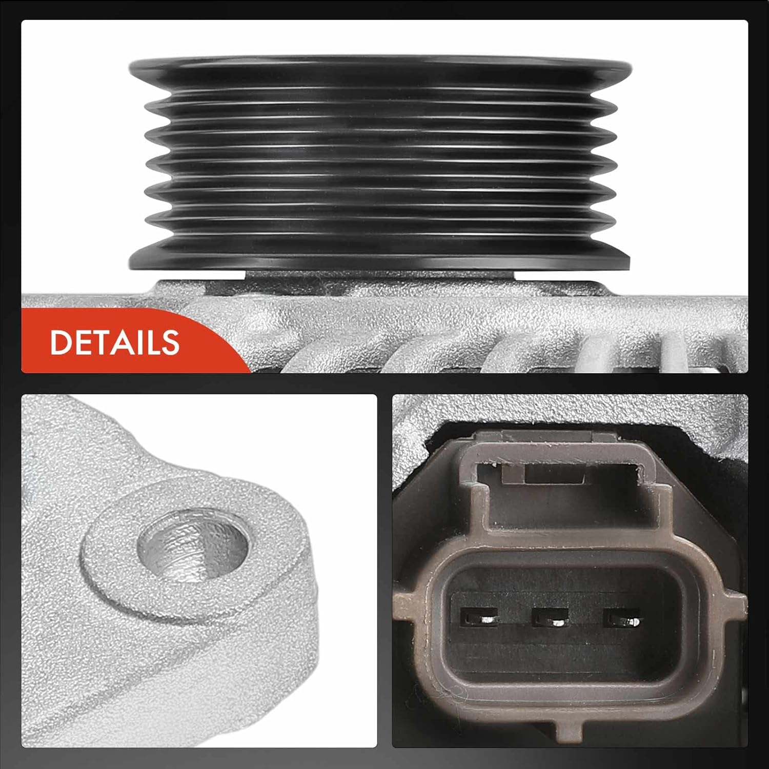 A-Premium Alternator Compatible with Ford Edge 07-14, Fusion 10-12, Taurus 08-12 & Lincoln MKS 10, MKX 07-10, MKZ 07-12 & Mercury Sable 08-09, 3.5L 3.7L, 12V 150A 6-Groove CW, Replace # 7T4T-10300-AD