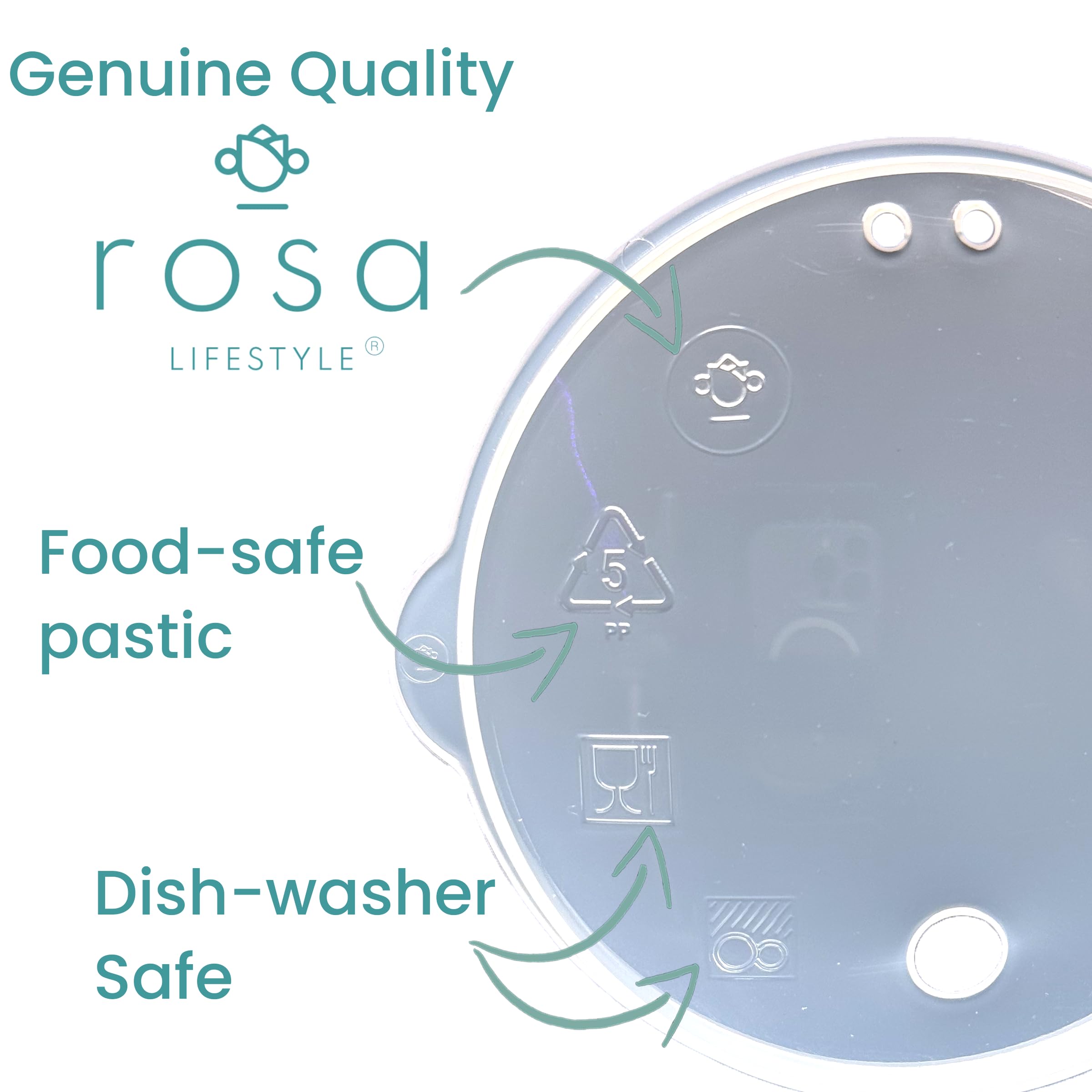 Rosa Lifestyle Mug Lids with Straw Hole (Pack of 2), Secure & Easy Clean, Ideal for Straw Spill Free Sipping - Image 3