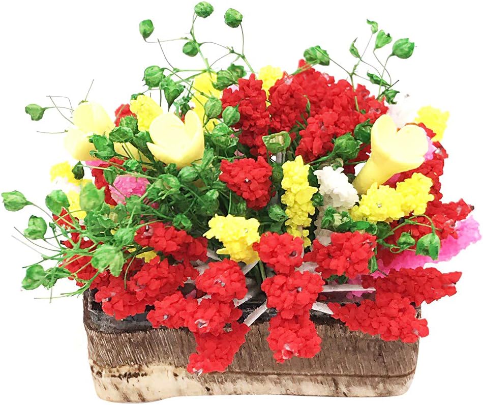 Dollhouse Decoration Plant Pots Miniature Green Potted Bonsai Models Decor,1:12 Miniature Plant