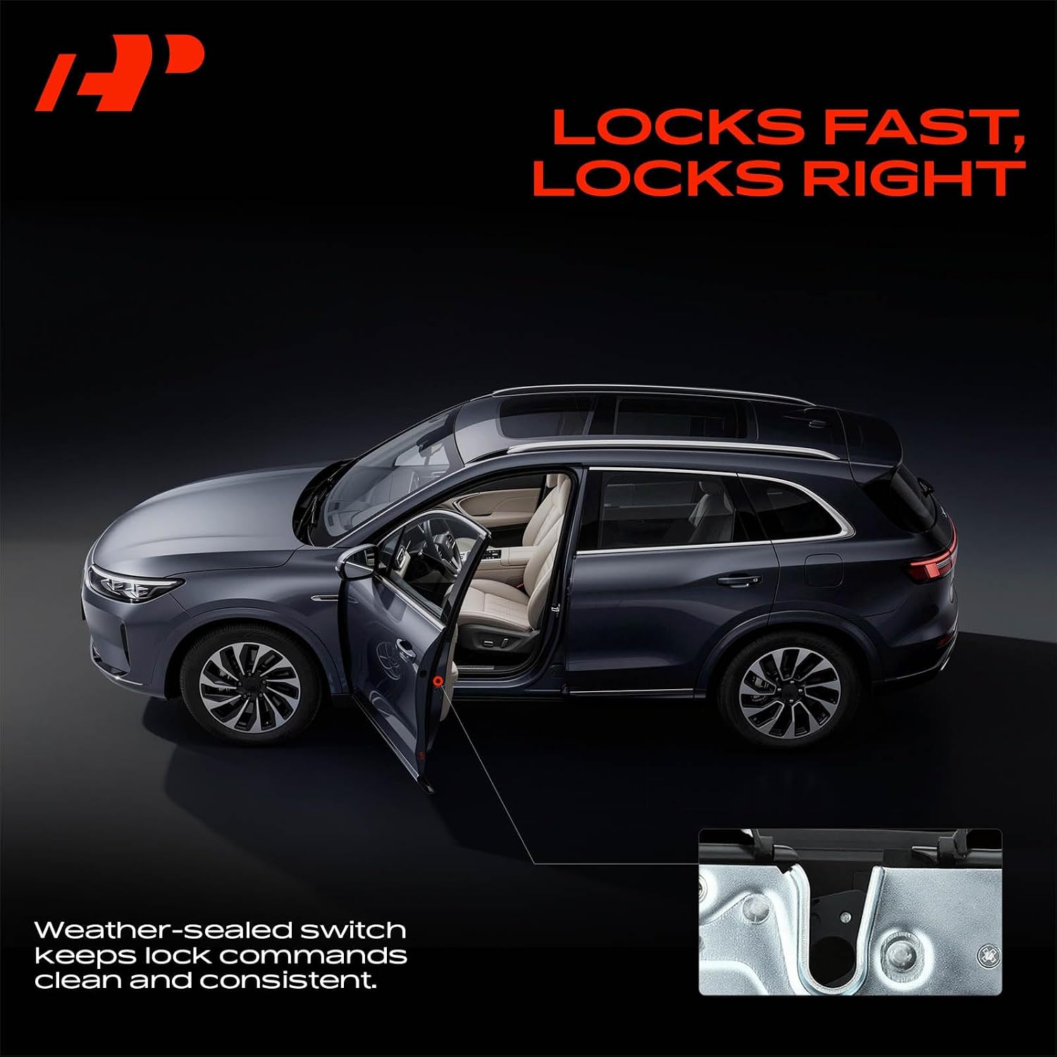 A-Premium Rear Right Passenger Side Door Lock Actuator Compatible with Cadillac CTS 2008-2014, 5 Pins Connector