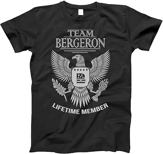 Amazon.com: Lifetime Member of Team Bergeron Family Bergeron Surname T-Shirt Black Size Large 