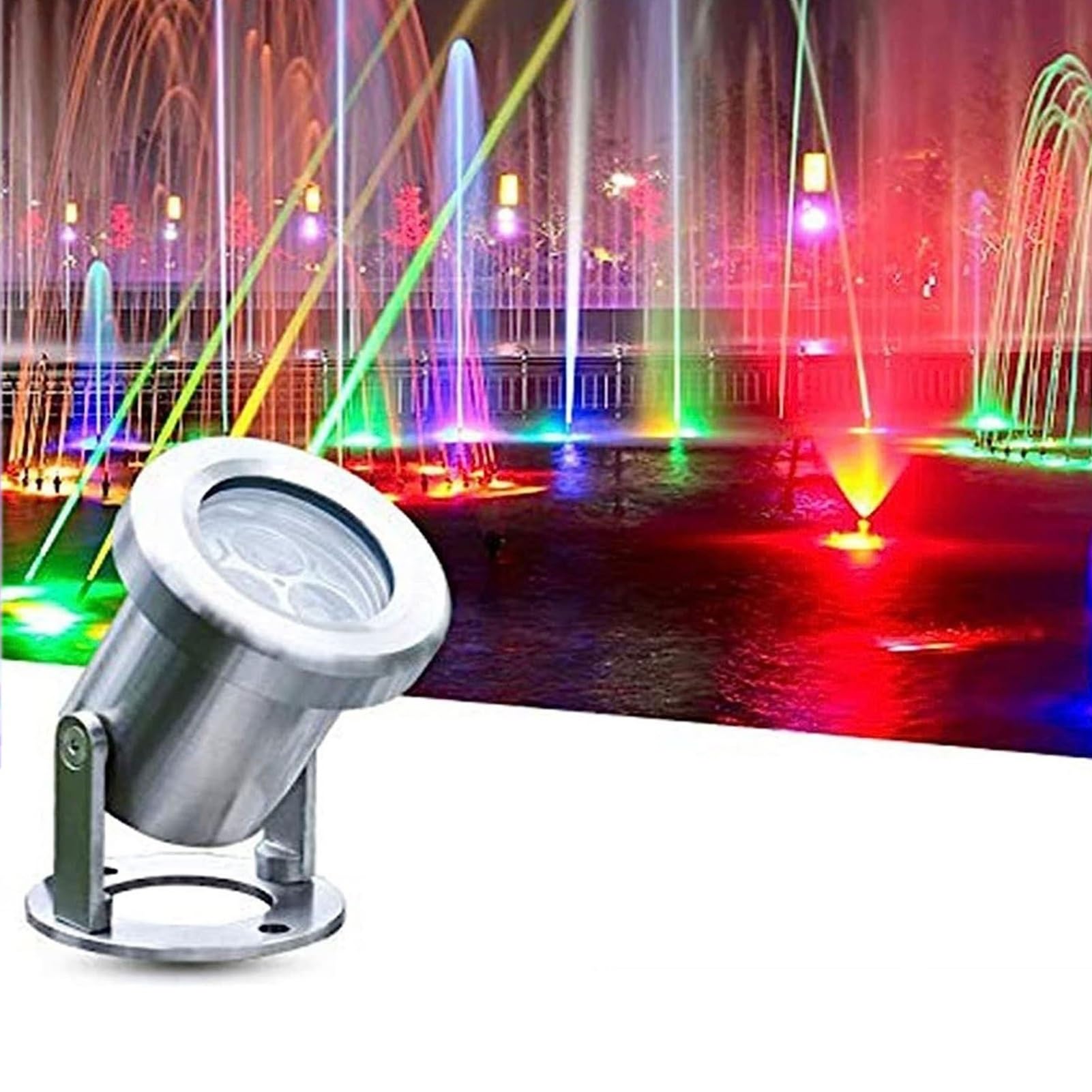 Luce LED Sommergibile per Fontana - Luce Subacquea A LED per Piscina, Luci LED da Giardino in Acciaio Inossidabile Impermeabili IP68, Luce per Laghetto da Esterno 12/24 V(Yellow,3W(12V))