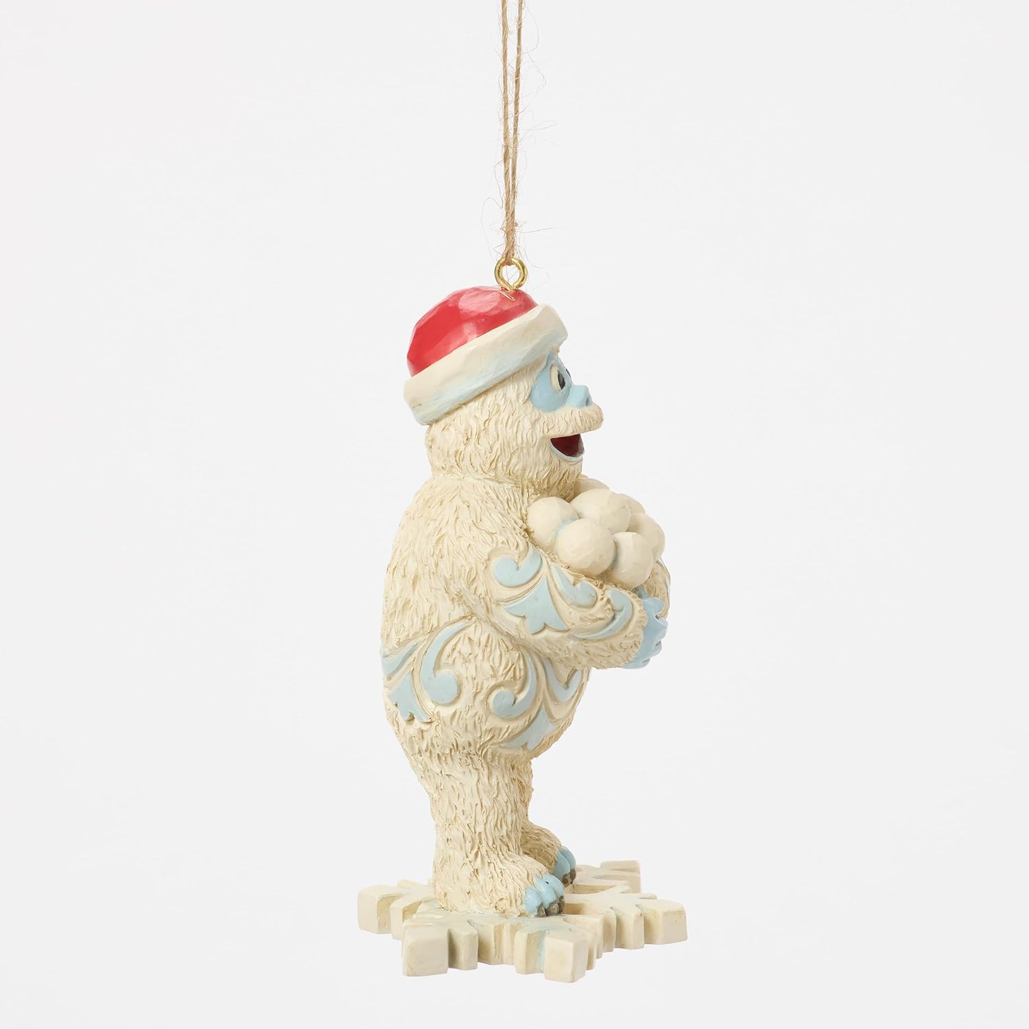 Enesco Rudolph Traditions by Jim Shore Bumble Standing on a Snowflake Hanging Ornament, 3.75 Inch, Multicolor