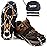 Sfee Ice Snow Grips Crampons Traction Cleats,19 Stainless Steel Spikes for Women Men Kids, Anti Slip Flexible Shoe/Boot Footwear for Walking Climbing Hiking Fishing Outdoor(Black,XL(US:11-13))