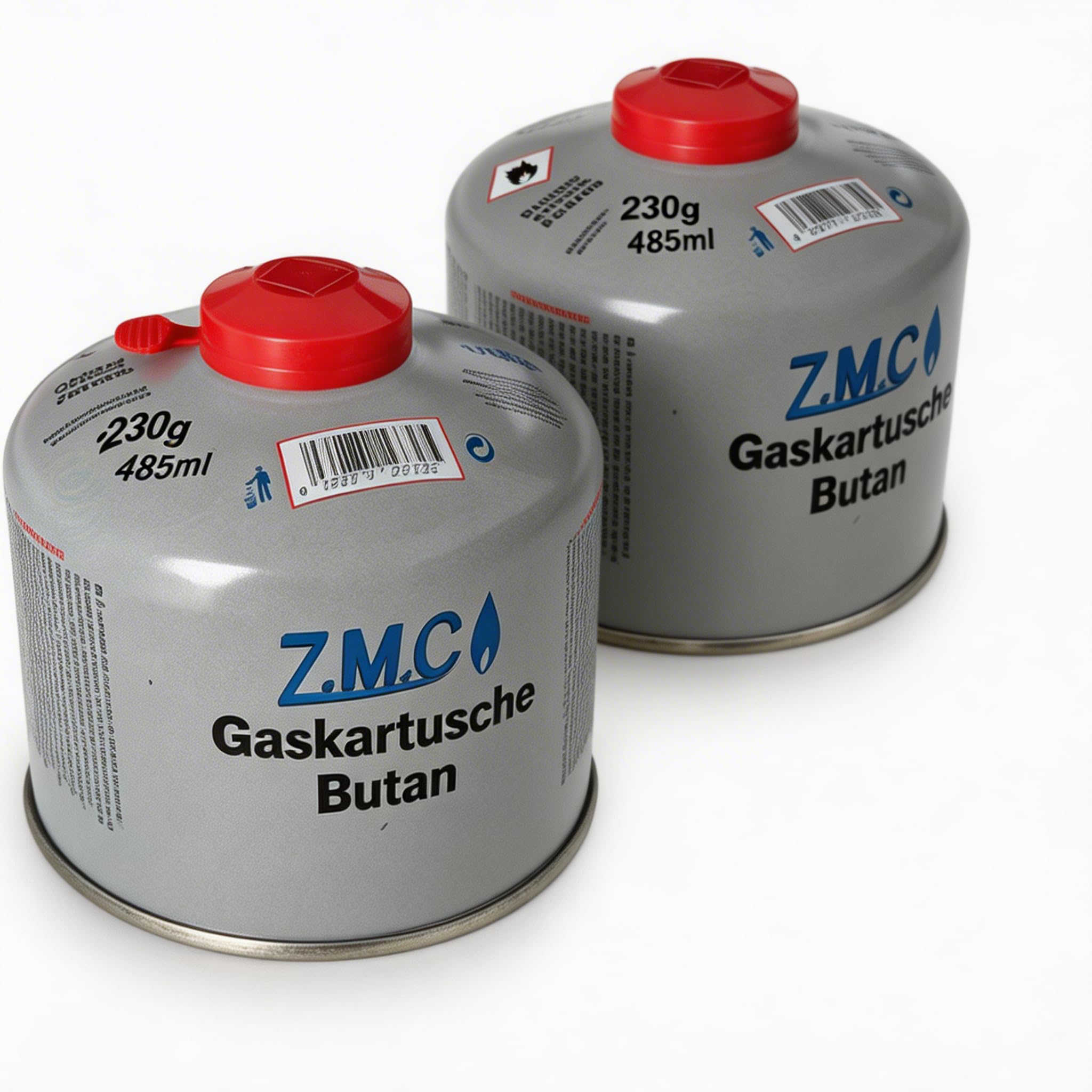 Z.M.C Kartridże gazowe 230 g/485 ml z zaworem śrubowym (2 x kartusze gazowe 230 g)