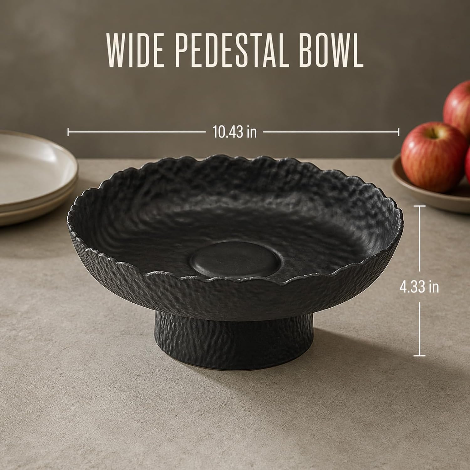Black Fruit Bowl, Black Decorative Bowl