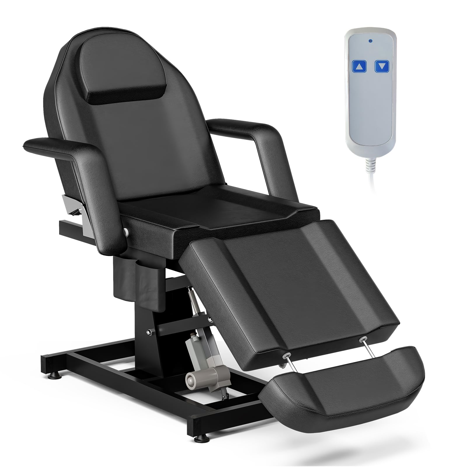 SyyBhb Electric Height Adjustable 21'' - 33'' Massage Table, 73'' - 79'' Length Adjustable Tattoo Chair for Tall Clients, Electric Esthetician Bed 3-