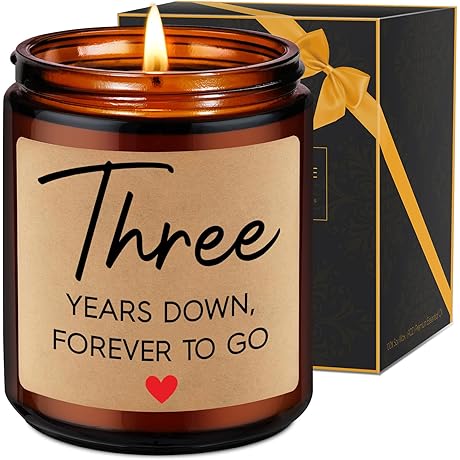 Fairy's Gift 3rd Anniversary Candle - Celebrate 3 Years of Love