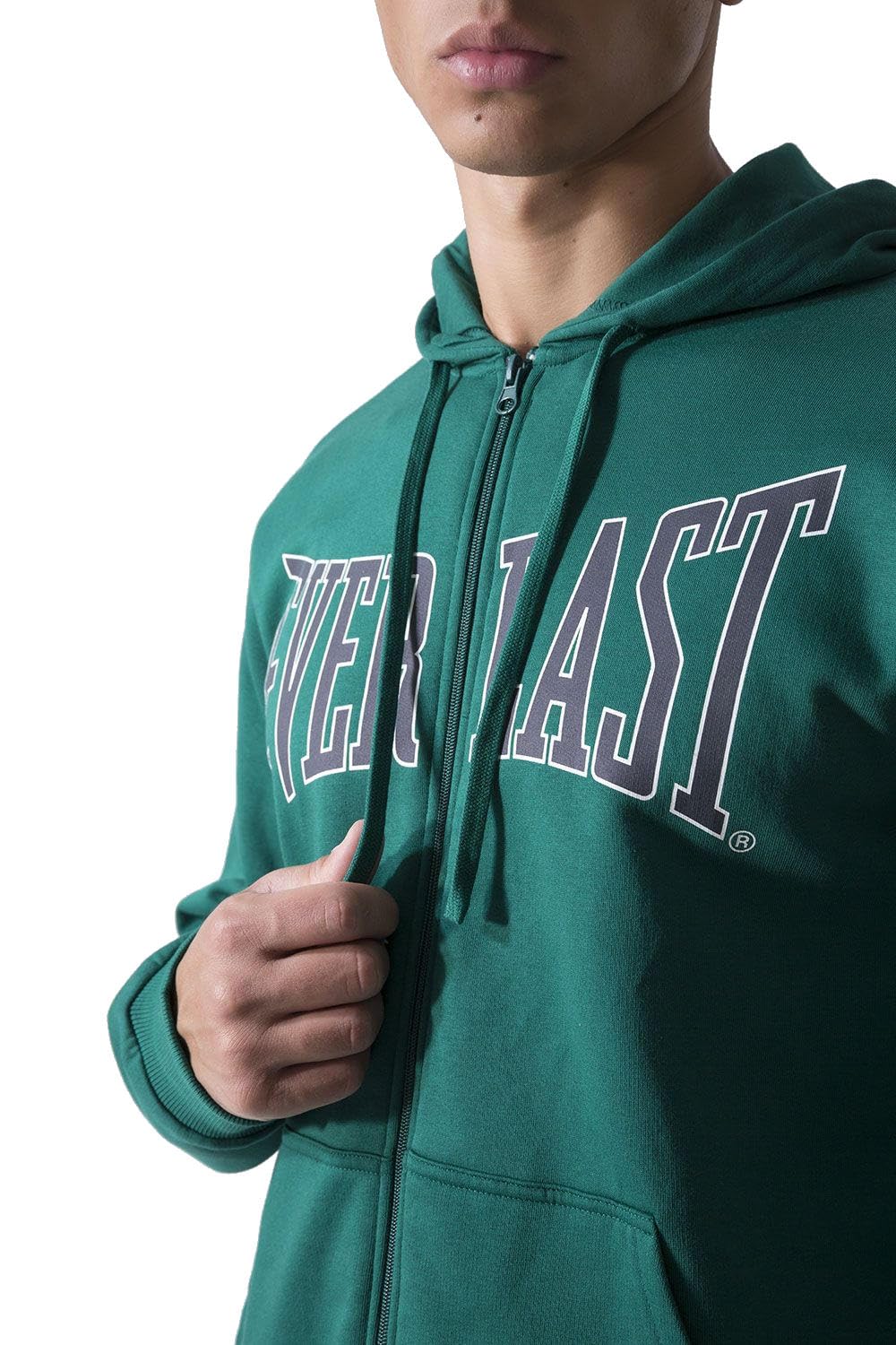 Everlast tuta da ginnastica per uomo completo sportivo in cotone felpato set per sport e tempo libero o palestra (IT, Testo, S, Regular, Regular, Verde/Blu capp.) | Felpato