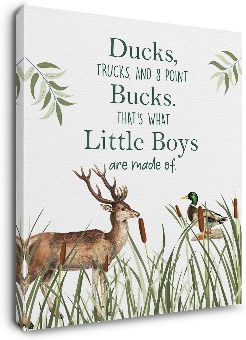 Ryeolo Boys Room Wall Art, Gifts for Baby Boys, Deer Picture Wall Art, Famous Quotes Framed Canvas Wall Art, Rustic Nursery Southern Decor 11x15 Inches 15"L x 11"W Deer