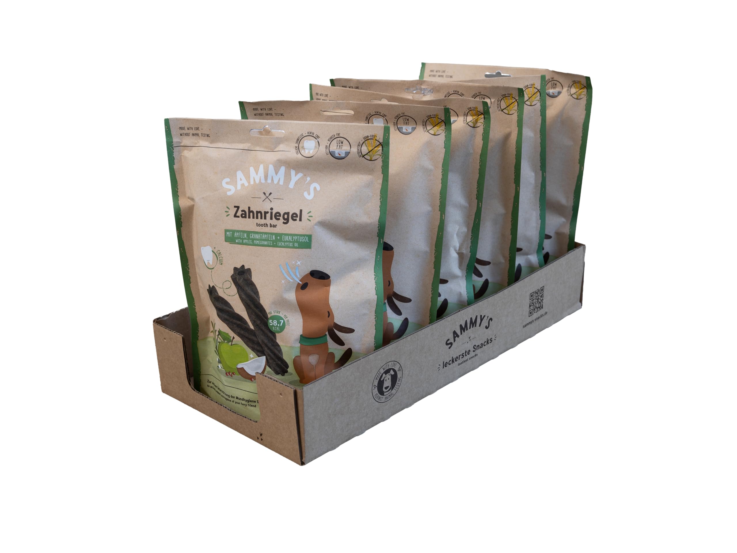 Sammy's Hundesnacks Sammy's Dog Snack Chew Bar for Active Dental Care Support, 1 x 300 g in use