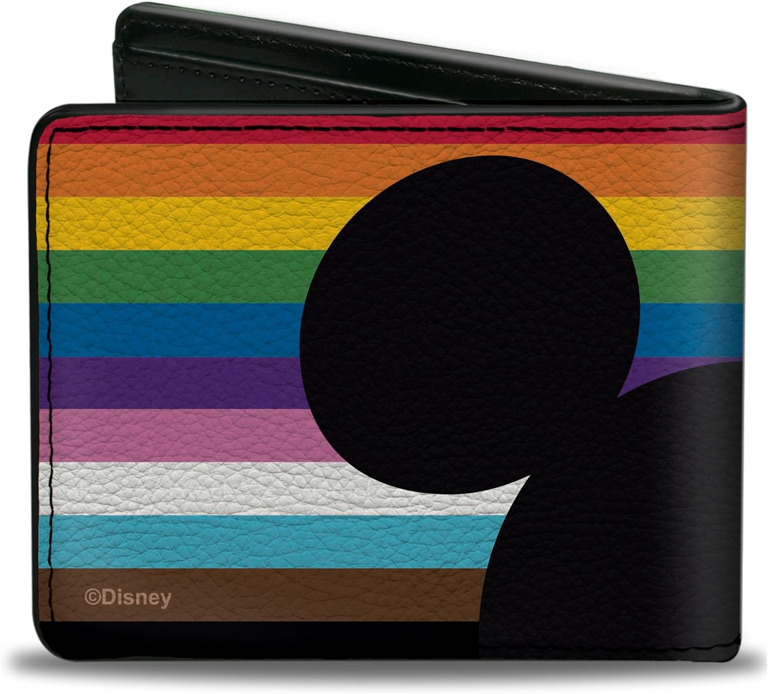 Wallet Bifold PU Mickey Mouse Pride Ears Icon Inclusion Rainbow Stripe - Image 2