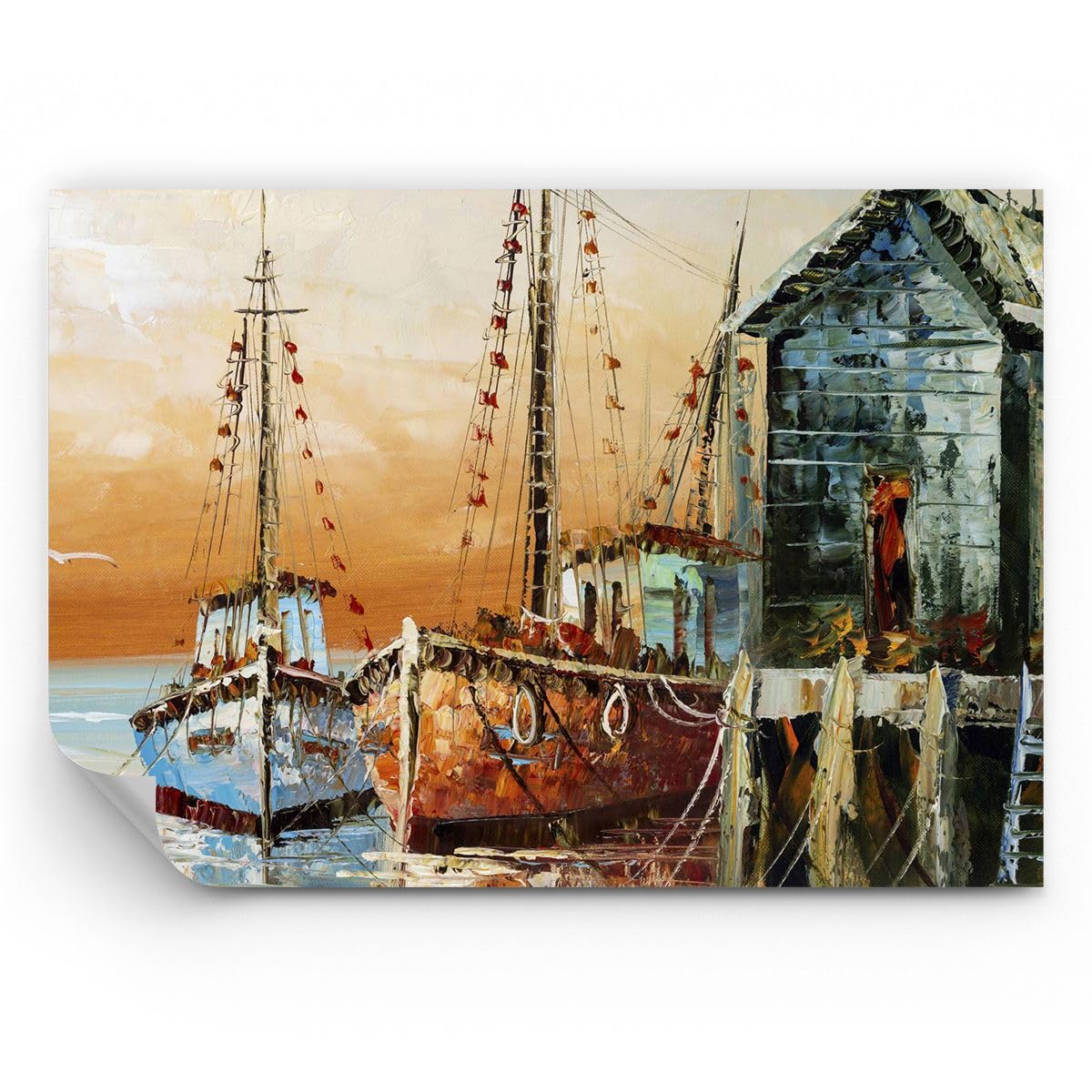 Carta da Parati Vinile in TNT 150x105 cm Marino Paesaggi - 4216 - WF2 | taglia Porta Olio Premium Sand Fotomurale Moderno Decorazione da Parete Murale da Parete Per Soggiorno Camera da Letto ARTTOR