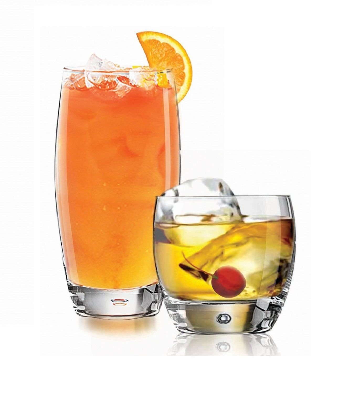 Luminarc Drinking Glasses Oxygen Mixed Beverage Glass Set 16 Pc