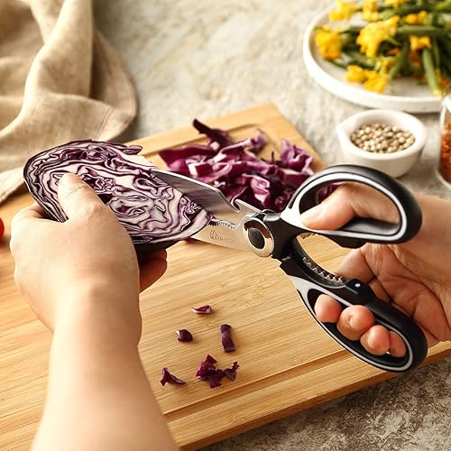 Miniatura 5 de Tijeras de cocina Mairico resistentes prémium ultrafiladas Las mejores tijeras resistentes para cortar pollo aves de corral pescado hierbas carne y