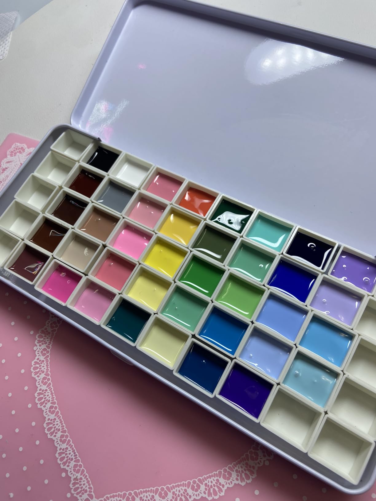 YJMyujimi Gel palette Painting gel for nail art 40colors individual squares UV LED for Nail Art DIY