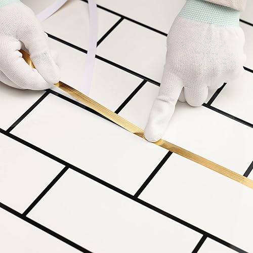 Miniatura 7 de Gaahing Cinta metalizada dorada con película de Mylar de poliéster, adhesivo decorativo para despegar y pegar con acabado brillante similar a un