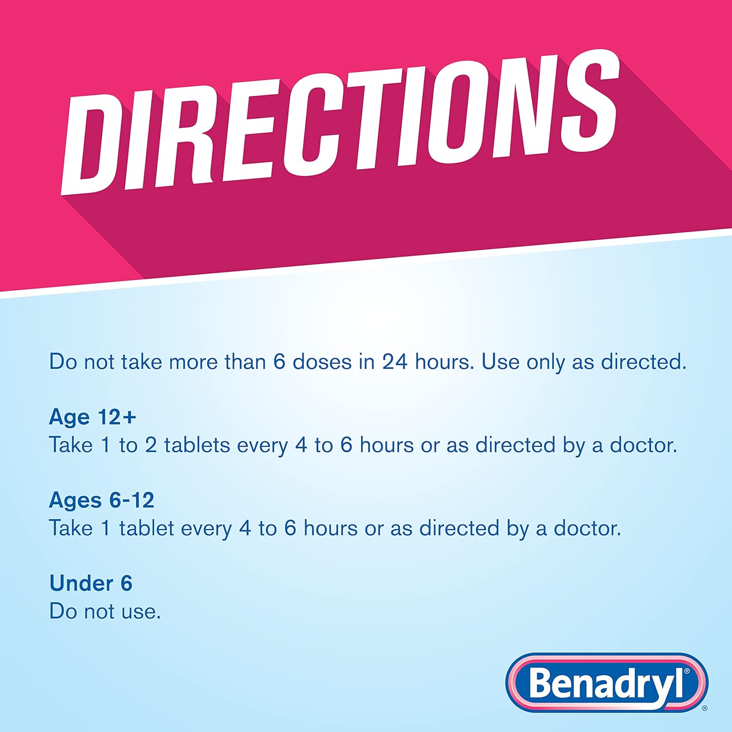 Benadryl Allergy Relief Ultratab Tablets 24 ea (Pack of 3)