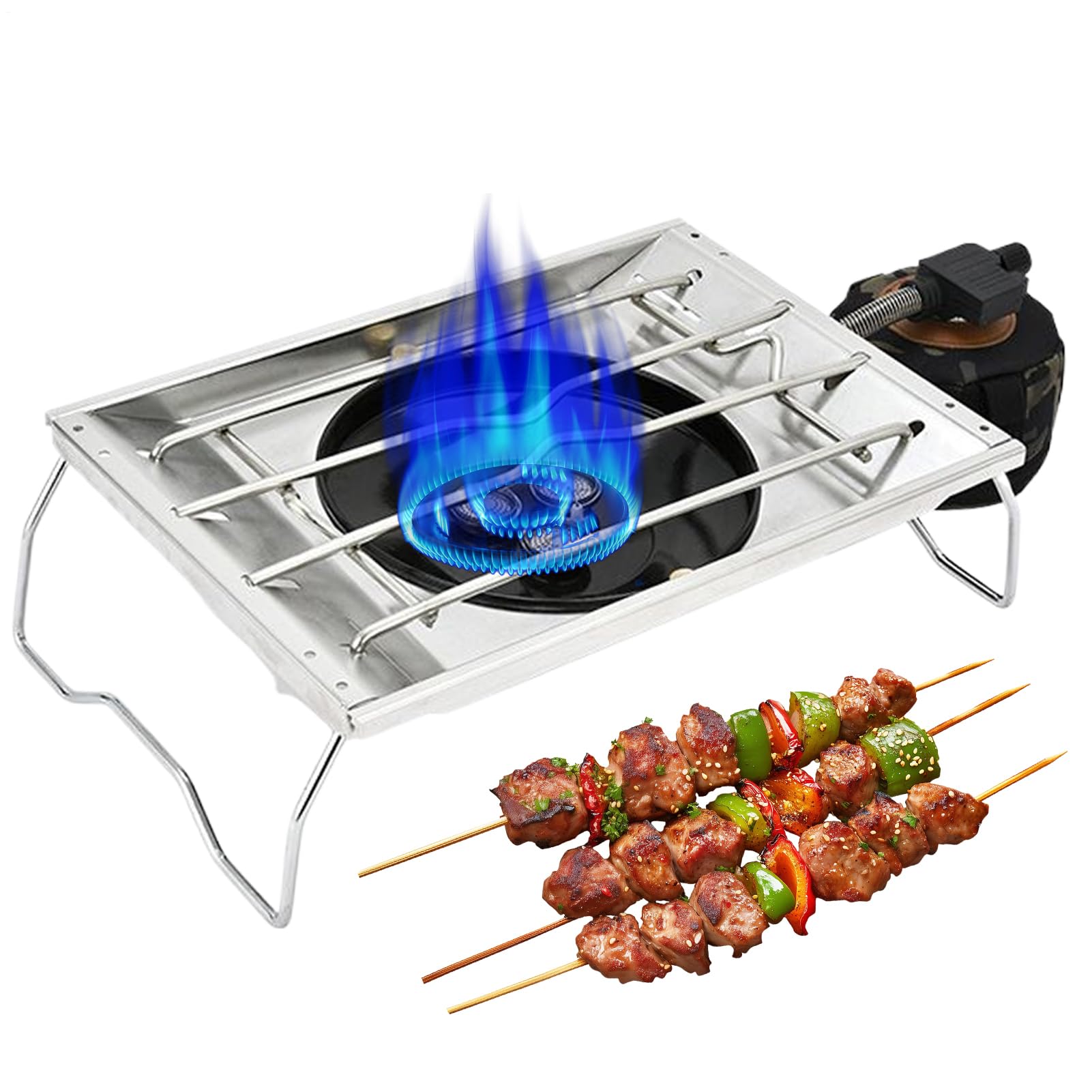 Przenośny Piec Grill z Palnikiem Przenośnym do Gotowania | Wielofunkcyjny Palnik Turystyczny do Gotowania na Zewnątrz, Akcesoria do Karawaningu i Kempingu