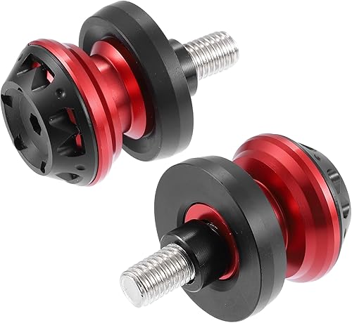 Vista 11 de X AUTOHAUX 2 carretes deslizantes de aleación de aluminio negro M10x1.5 de 0.394 in