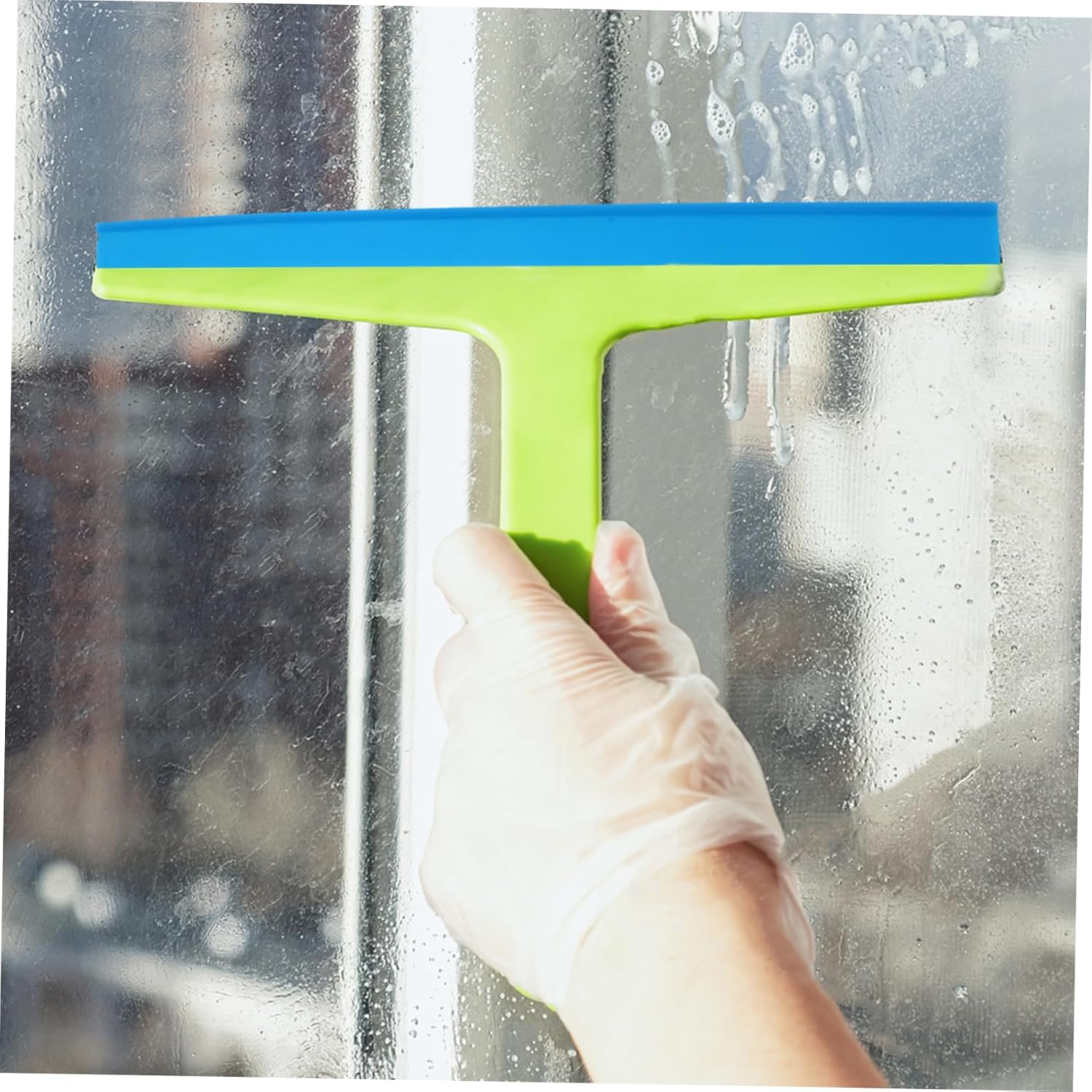 3pcs Flexible Squeegee Blades for Window Cleaning Replacement Strips for Glass Squeegees Cars Shower Doors and Bathroom Mirrors Blue Refills