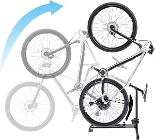 Foozet Vertical Bike Stand Rack - Adjustable Space-Saving Garage Storage for Apartments, Indoor Bike Holder (1 Bike)