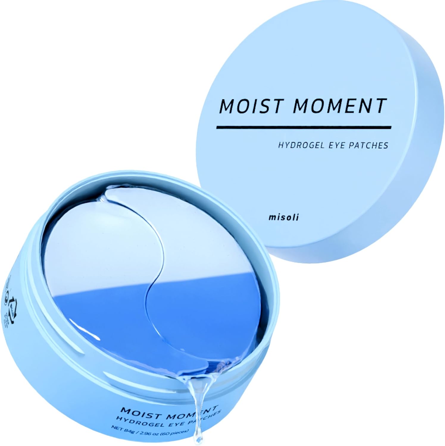 Dual Hydrogel Eye Patches, 3 Types, Eye Packs, Korean Cosmetics, Deer Panthenol, HYALURONIC ACID SQUALANE CERAMIDENP Daily Moisturizing Eye Packs, 60 Sheets