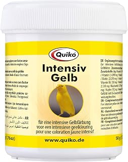 Quiko Intensive Amarillo 100g- Alimento complementario para pájaros con Factor Amarillo - para la coloración Amarilla intensiva y la intensificación del Color del Plumaje