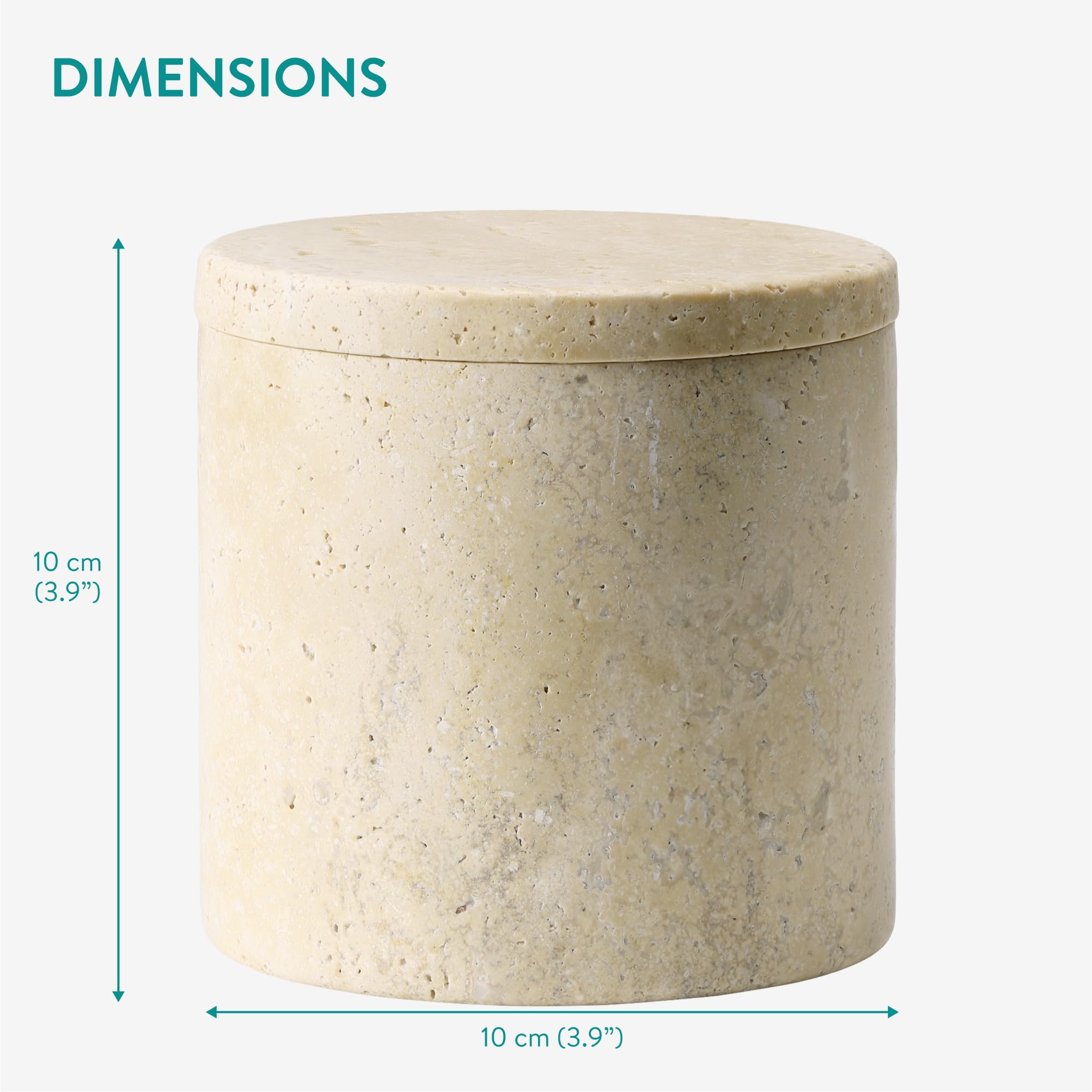 Boite De Rangement Pour Salle De Bain Pour Coton Et Coton-tige Avec Couvercle Blackflora - Noir Et - Distrieur, porte savon et gobelet