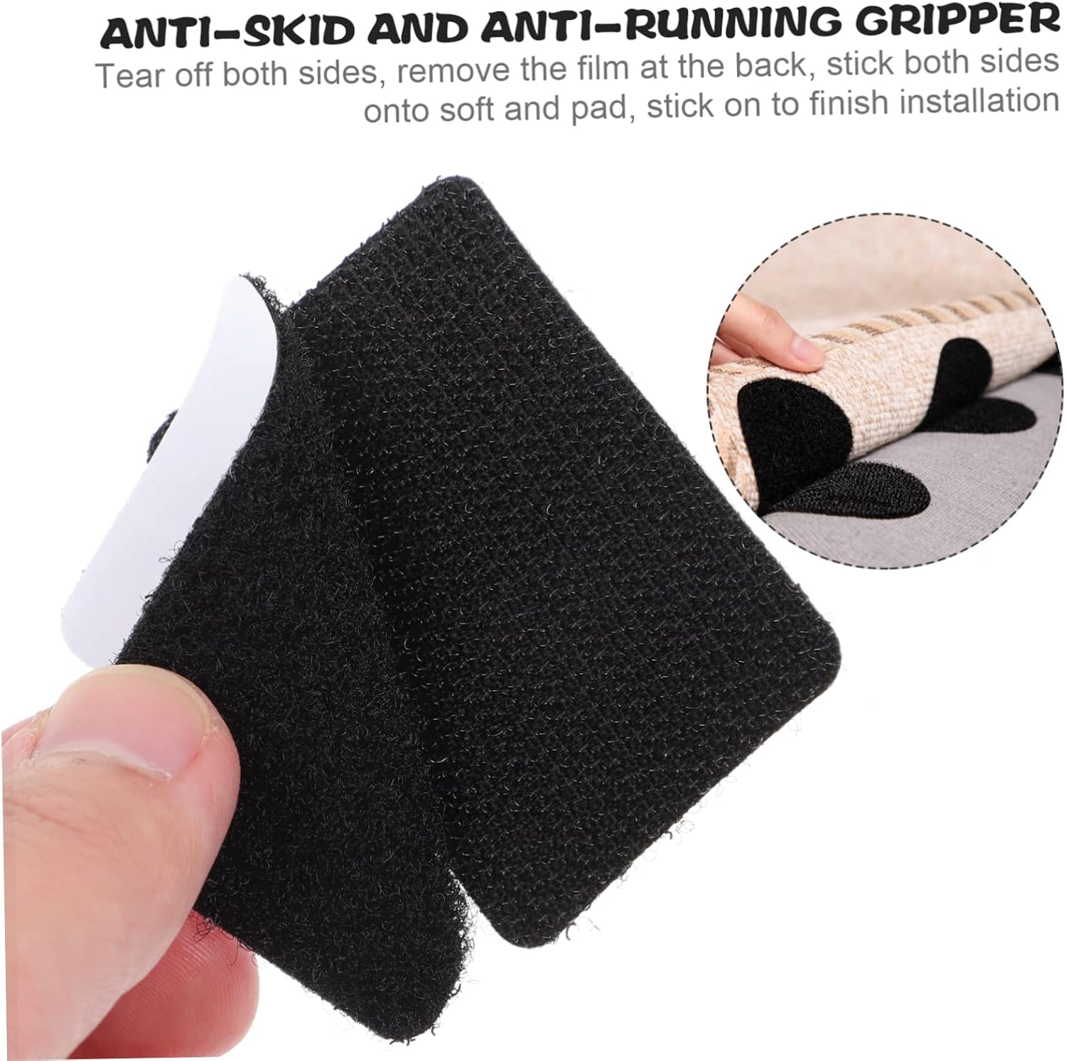 Alipis 48pcs Non- Gripper Pads for Rugs Bed and Sofa Cushions High-Grade - Floor Mat Washable and Easy to Clean for Hardwood Floors and Area Rugs