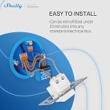 Shelly 1 Mini Gen 3, interruttore intelligente relé Wi-Fi, Bluetooth (1 pz) - 4