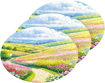 Floral Flowers Sky Sponges Kitchen Non-Scratch Scrub Sponge Cleaning Sponges Dish Sponge for Washing Pots Pans Dishes