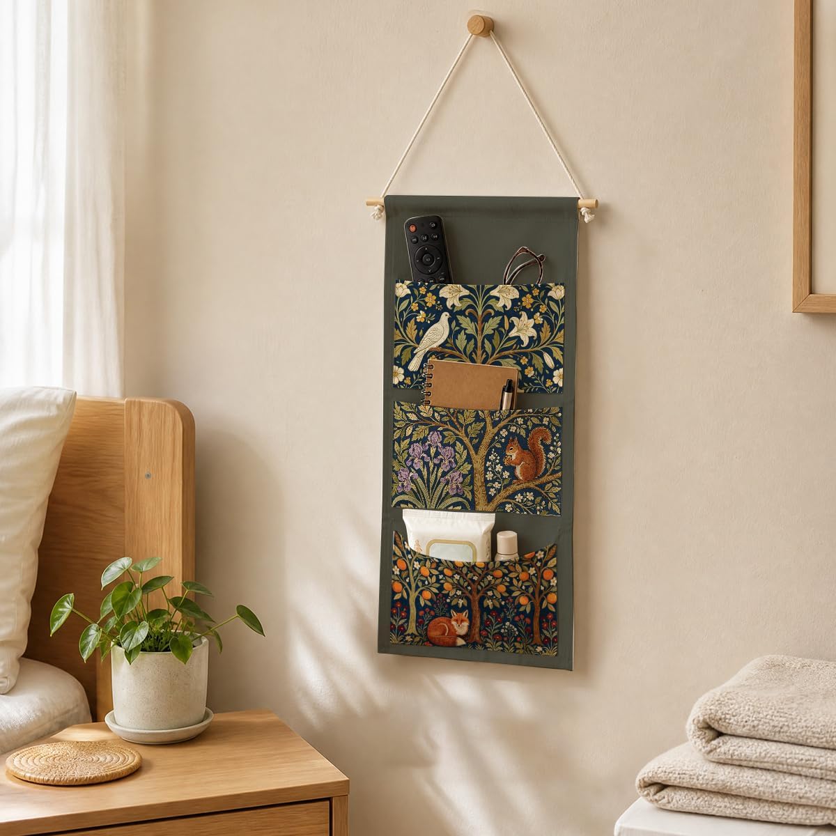Vintage Animal Fish Extender Door Hanger, Animal Gifts 3-Pocket Hanging Organizer with Pockets, Fish Extender Hanger Fits Cabin Door (2026 Edition)