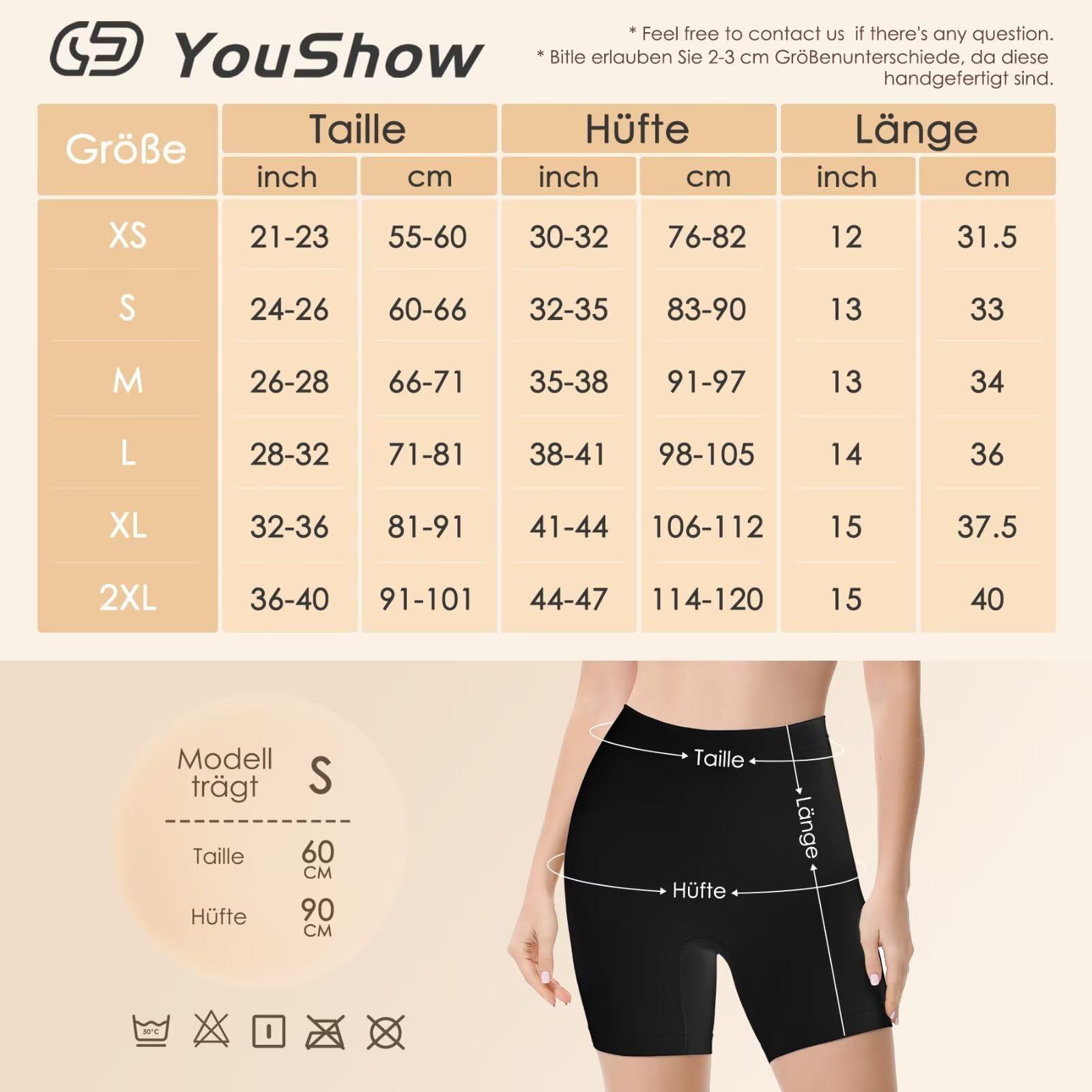 YouShow 3 Pack Pantalon Antirozaduras Mujer Debajo la Falda Pantalones Cortos Vestir Braga Anti Roce