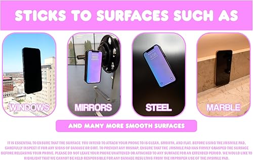 Miniatura 6 de d'Albe chiccarry Soporte para teléfono con ventosa, accesorio adhesivo de silicona para iPhone y Android, juguete manos libres, espejo para ducha,