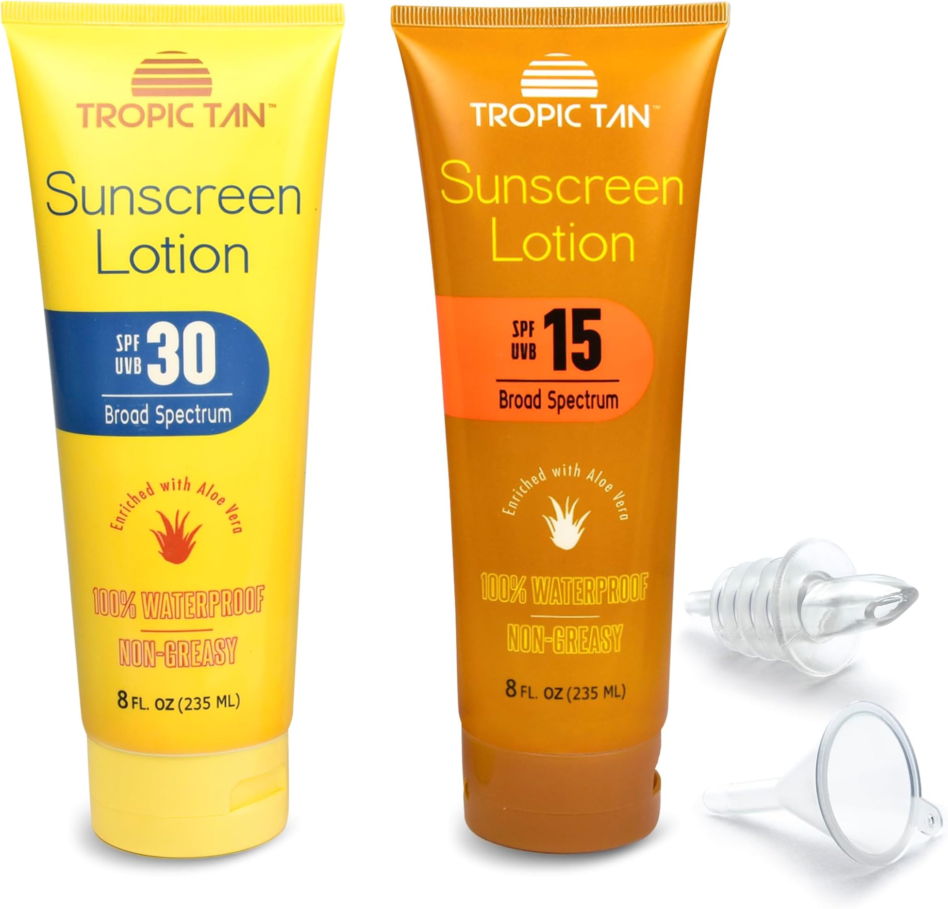 GoPong Sunscreen Flask 2 Pack (16 oz Total) - Hidden Alcohol Travel Flasks - Choose Your Style - 2 Secret Liquor Containers for Beaches, Cruises, and Sports Events