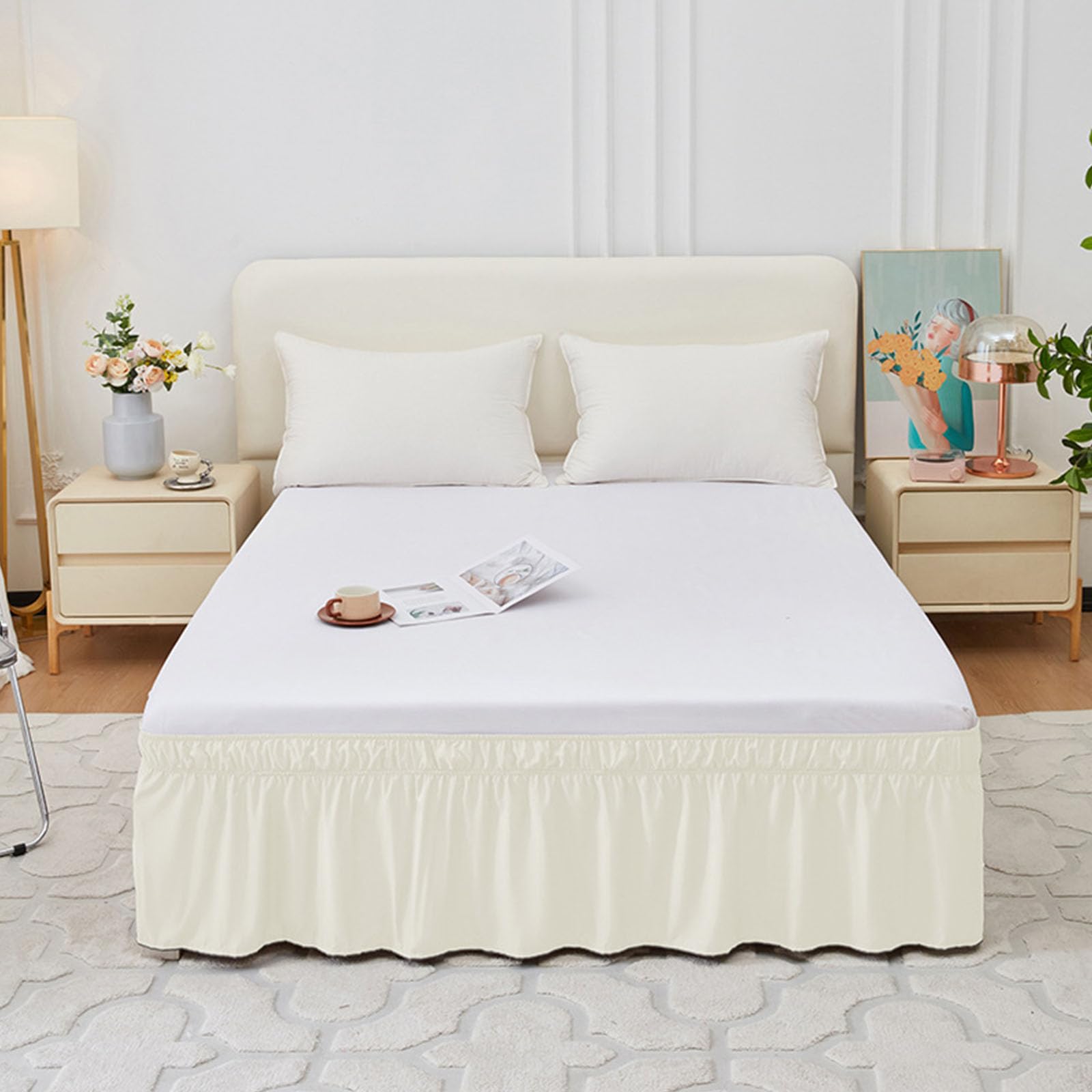 Maison Exclusive - Giroletto con Testiera Metallo Bianco 200x200 cm | Leroy Merlin