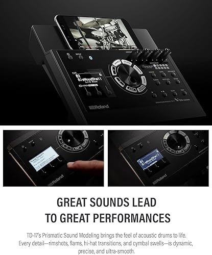 Miniatura 6 de Roland V-Drums TD-07KV - Juego de batería electrónica con bolsa para baqueta, cable de audio de 0.138 in, 3 pares de baquetas y paño de pulido de