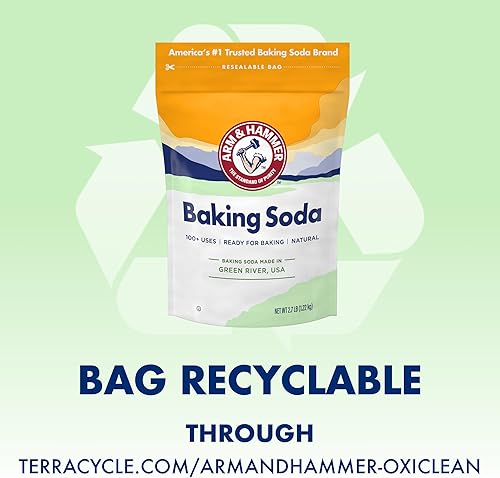 Miniatura 8 de ARM & HAMMER Bicarbonato de sodio fabricado en Estados Unidos, ideal para hornear, puro y natural, bolsa de 2.7 libras