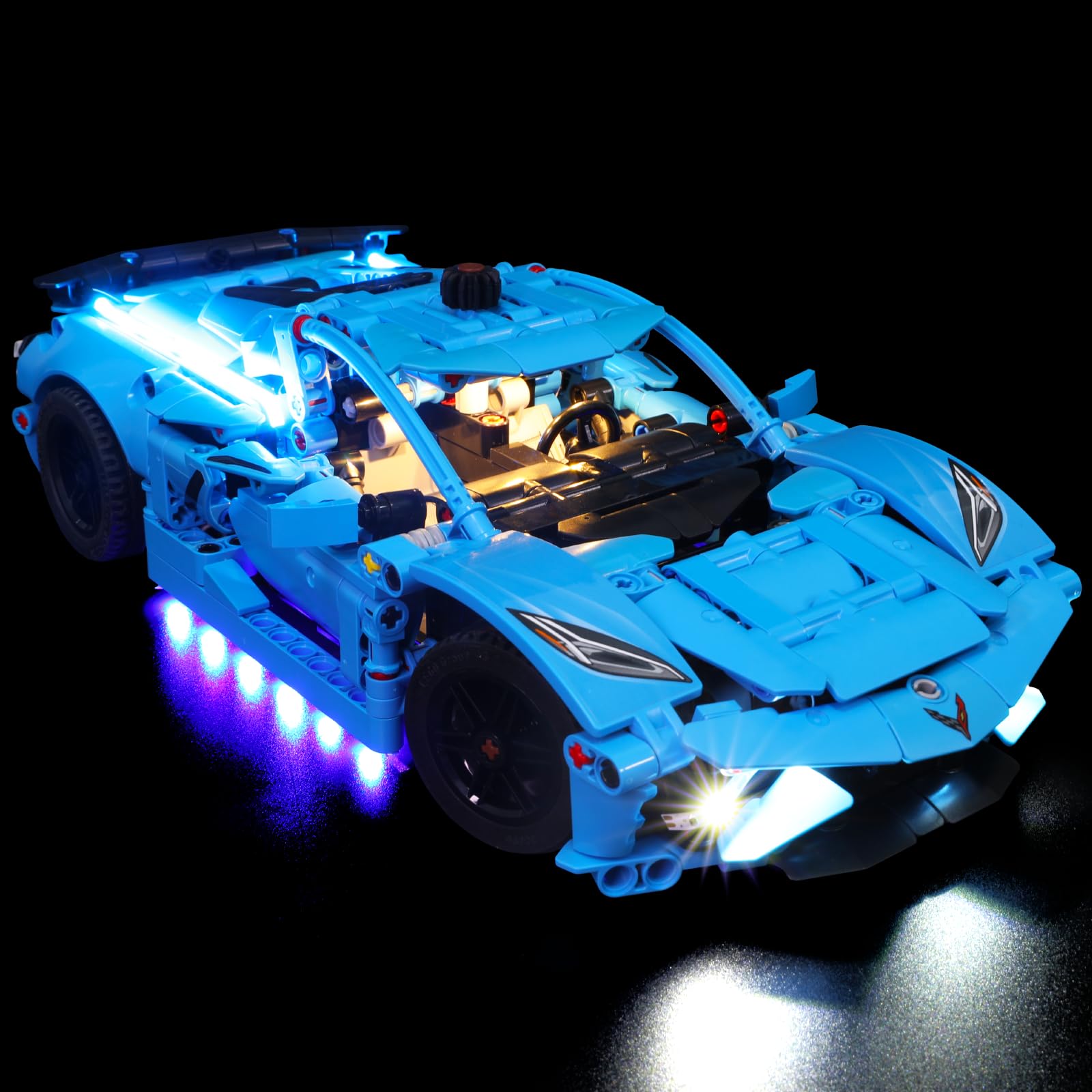 LED Light Kit Compatible with Lego 42217 Technic Chevrolet Corvette Stingray - Performance Sports Car Decor Lighting Set for Lego 42217 Building Blocks Model (NO Building Model Bricks) — image 1