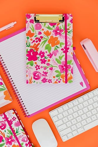 Miniatura 6 de Steel Mill & Co - Mini portapapeles con bloc de notas forrado recargable y bolsillo de almacenamiento interior, pequeño portapapeles para el