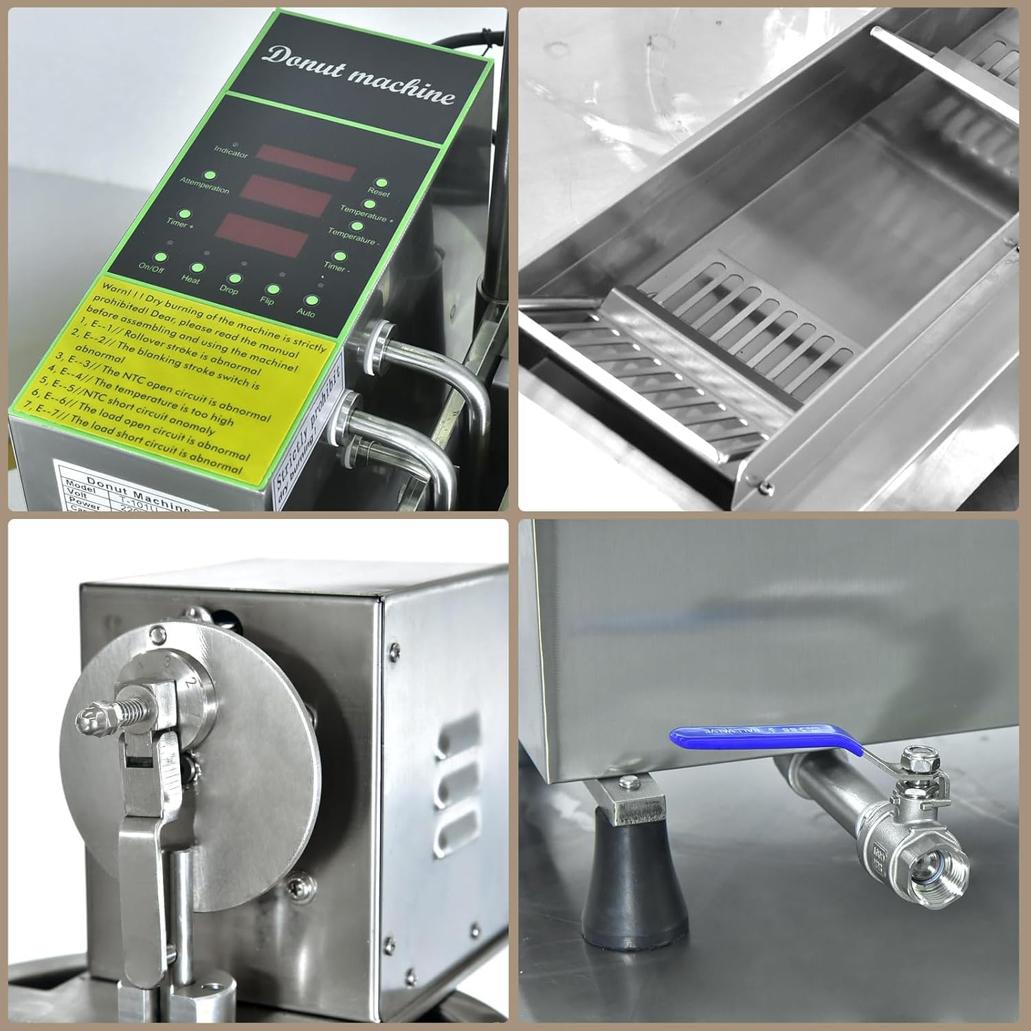 Máquina automática para hacer donas para freír, función de conteo automático, freidora de donas fácil de usar, perfecta para uso doméstico y comercial, hace deliciosas donas sin esfuerzo