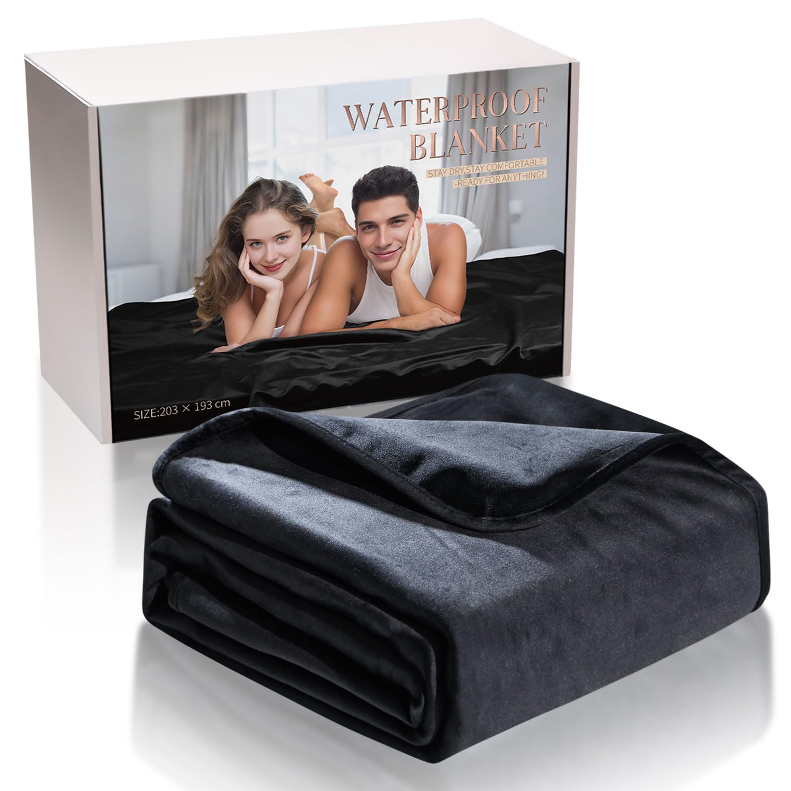Drap Sexuel Imperméable pour Couples Adultes, 203 x 193 cm Couverture Splash Massage, Absorbante et Anti-Fuites Protege Matelas, Sex Sheet Lavable et Réutilisable, King Size Drap Réutilisable