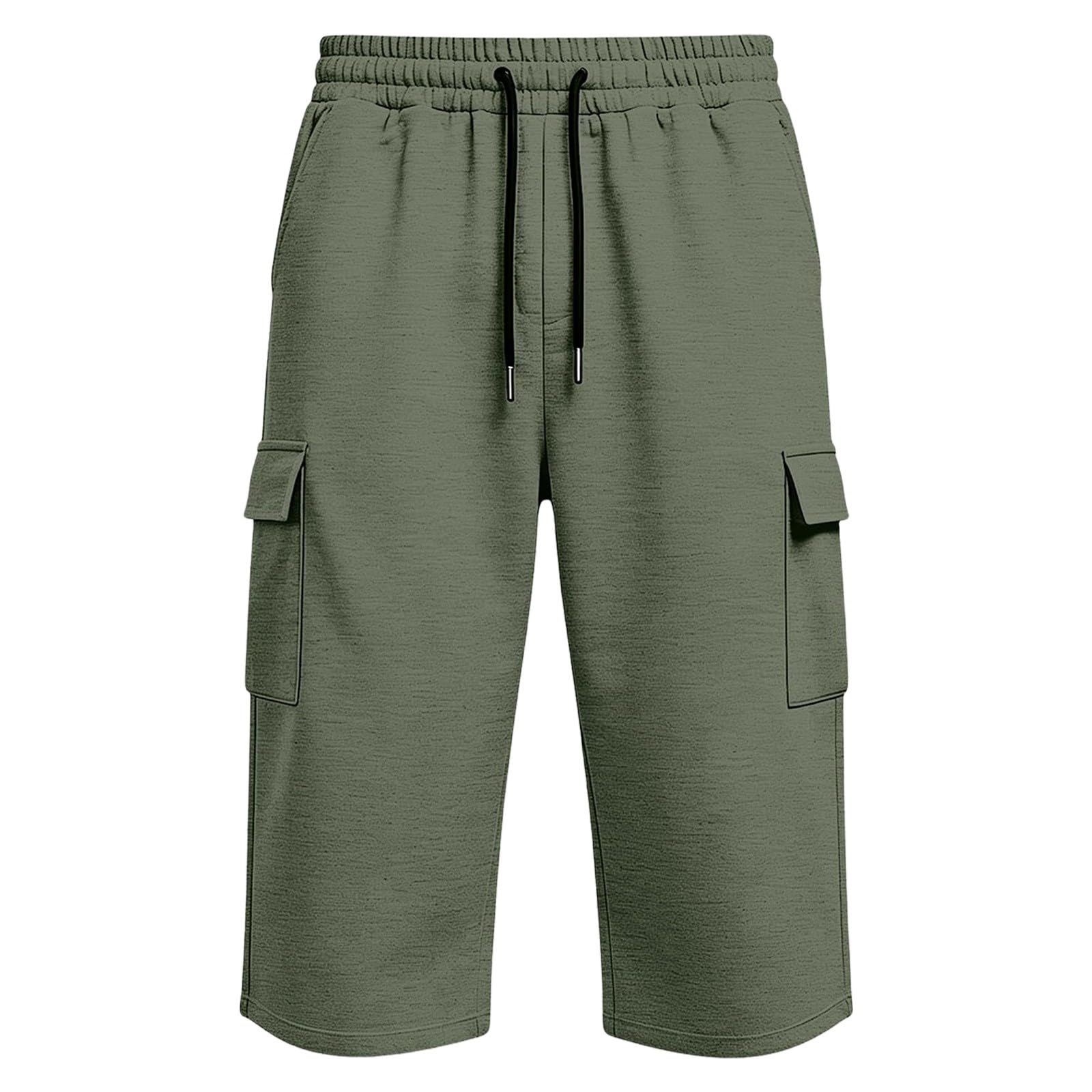 Pantaloncini da escursionismo da uomo, estivi, cargo, con diverse tasche, dritti, baggy