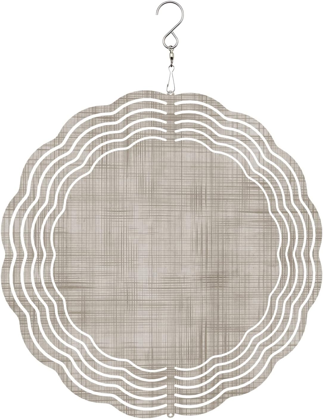 Lattice Cotton Wind Spinner 12 Inch Texture Wind Spinners Outdoor 3D Stainless Steel Hanging Sculpture Decorations Gift for Garden Yard Porch Balcony