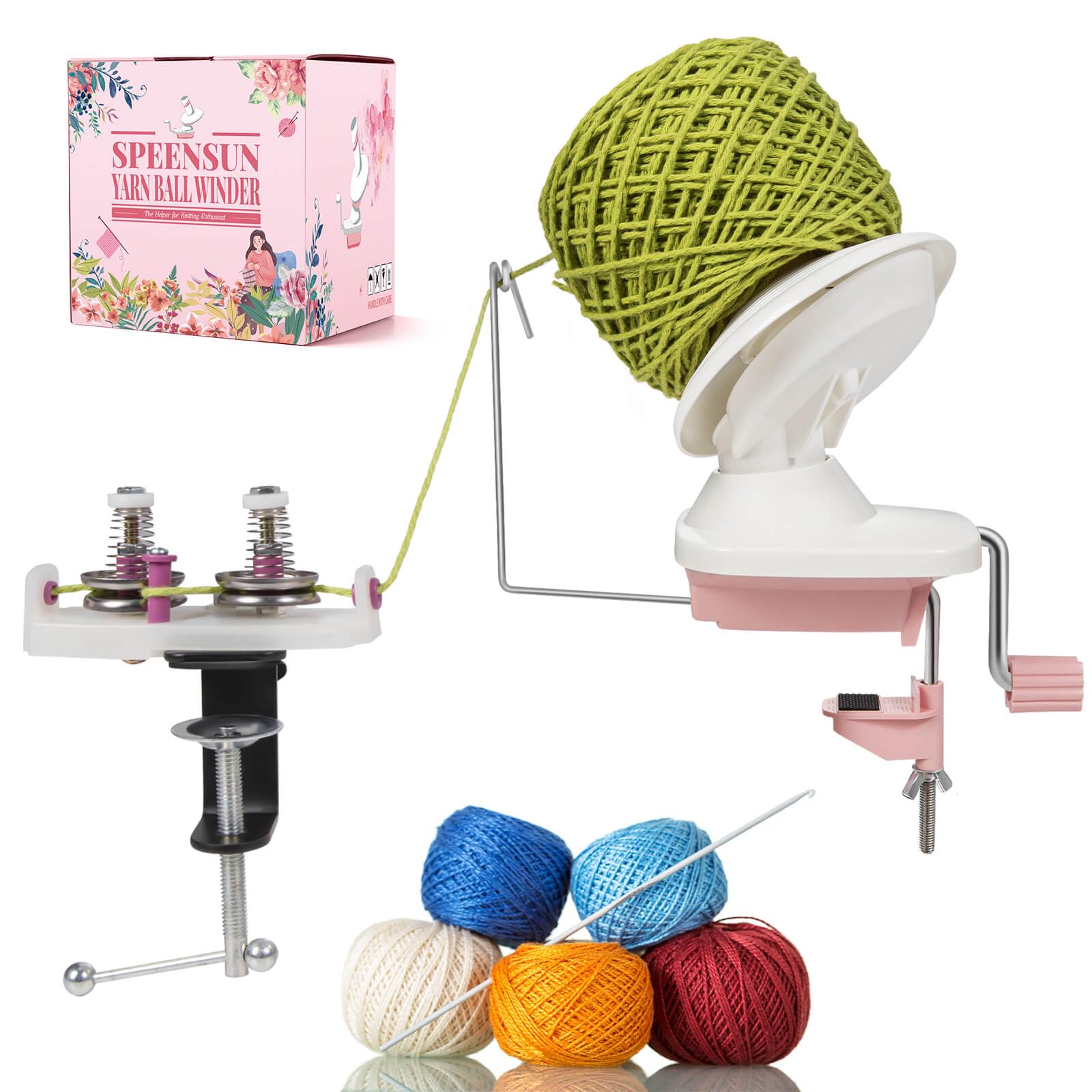 SPEENSUN 3.5 OZ Yarn Winder with Thread Guide, Crochet Ball Maker Set